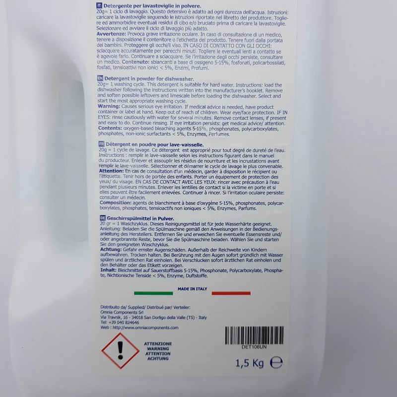 Detersivo lavastoviglie polvere 1.5 kg Skl
