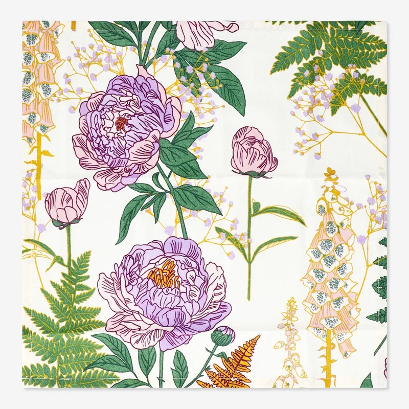 Cotton napkins with flower print