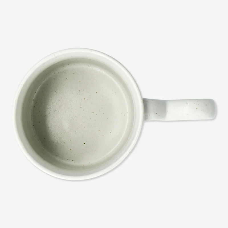Stoneware mug with heart shaped handle - 390 ml