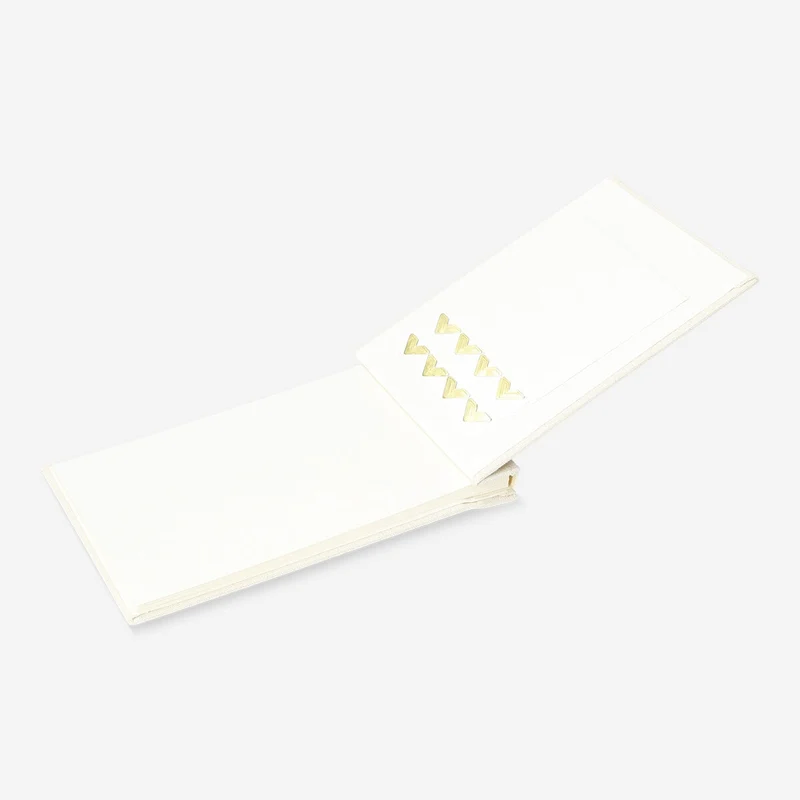 Photo album with red hearts