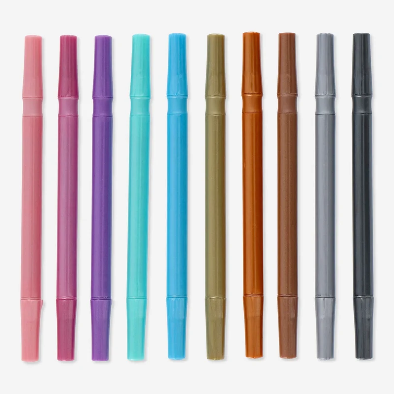Metallic markers 2-in-1. 10 pcs