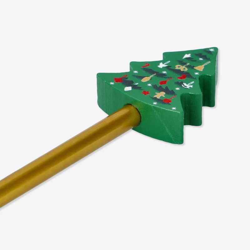 Pencil with Christmas tree topper