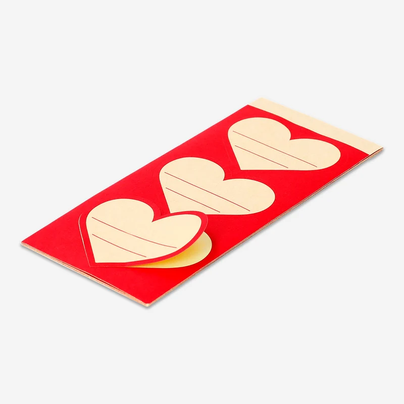 Adhesive heart gift tags - 15 pcs