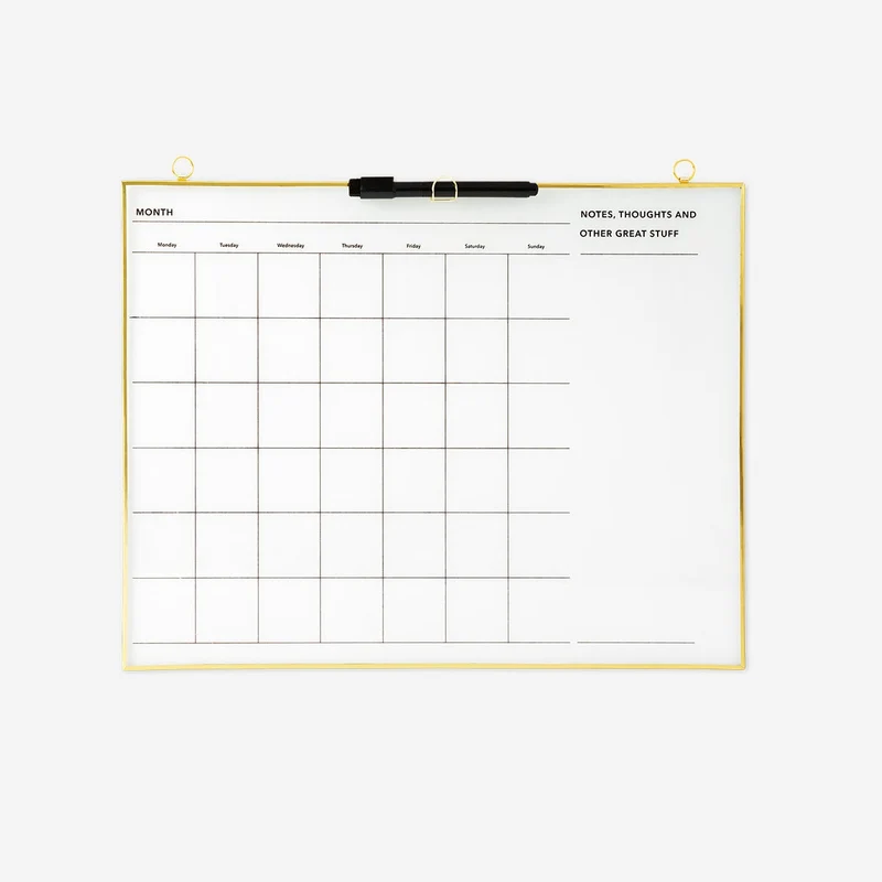 Planner board. With marker