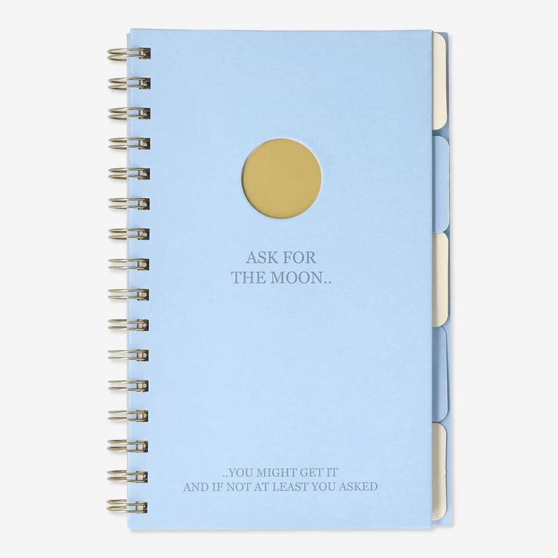 Notebook with page markers. A5