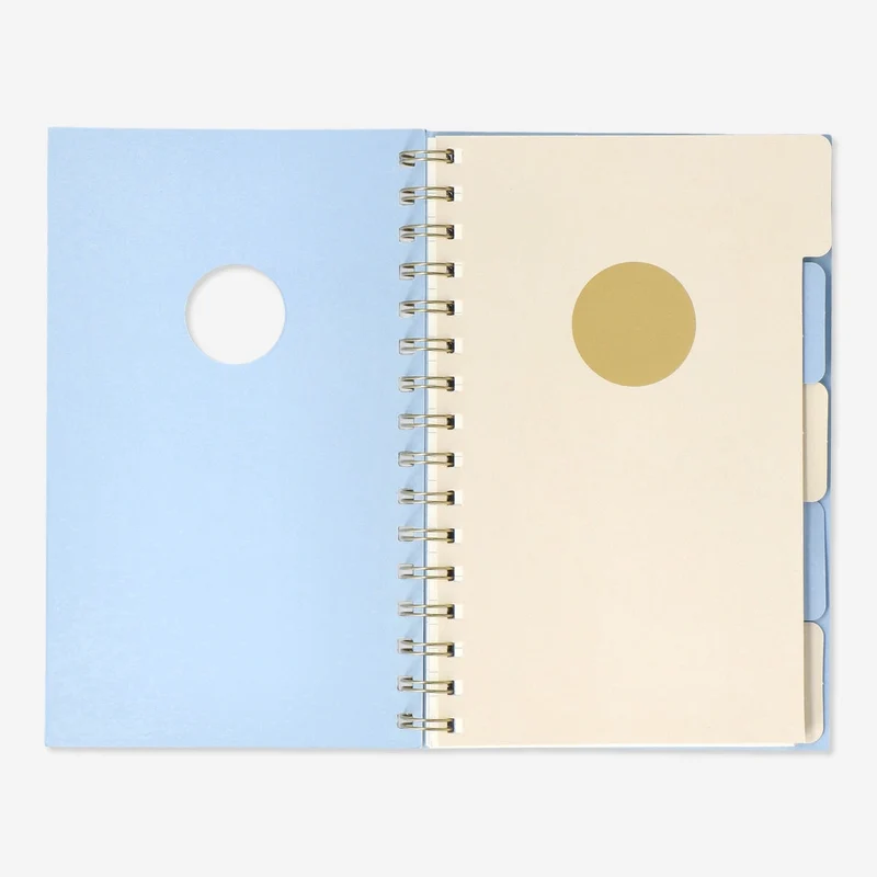 Notebook with page markers. A5