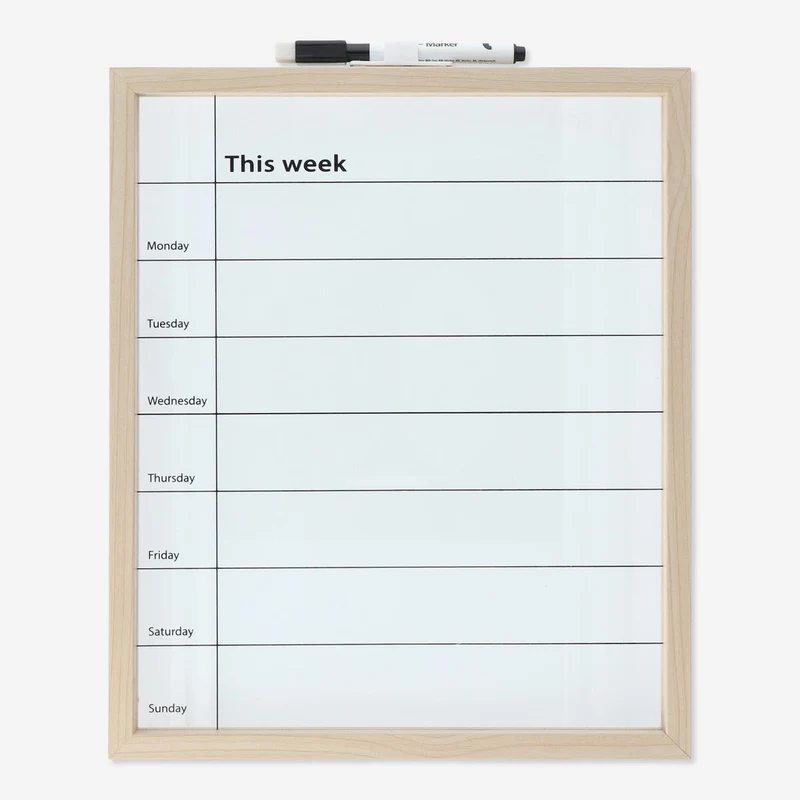 Planner board. With marker