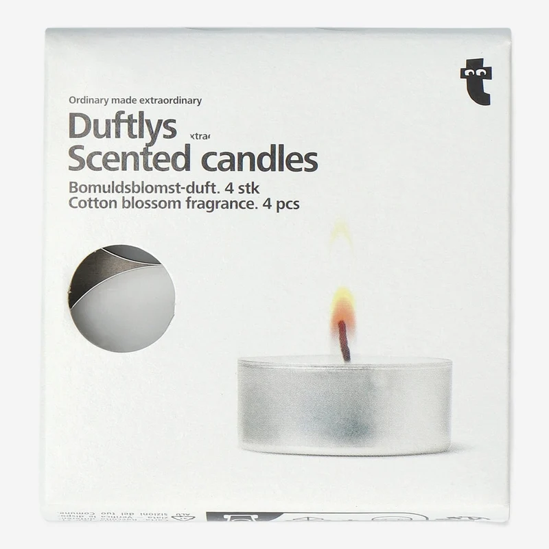 Scented candles. Cotton blossom fragrance