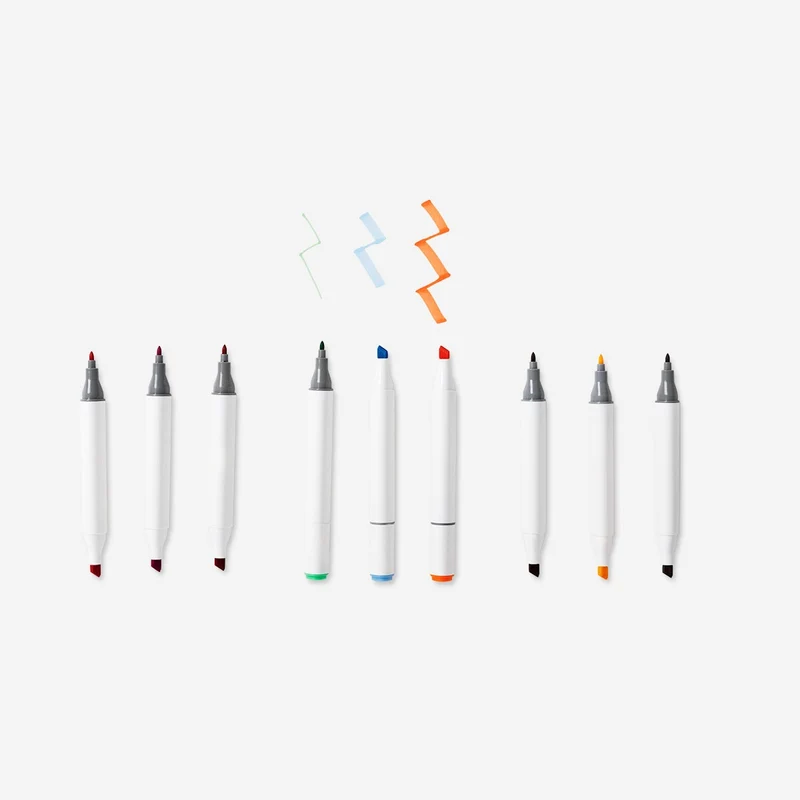 Coloured Twin Markers - 12 pcs
