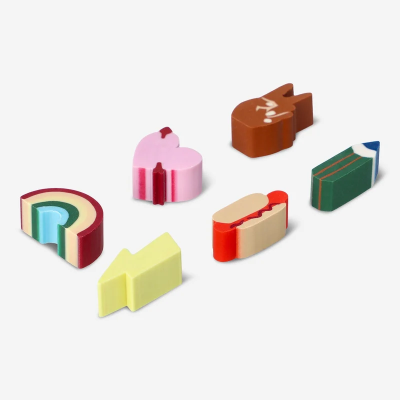 Erasers. 6 pcs