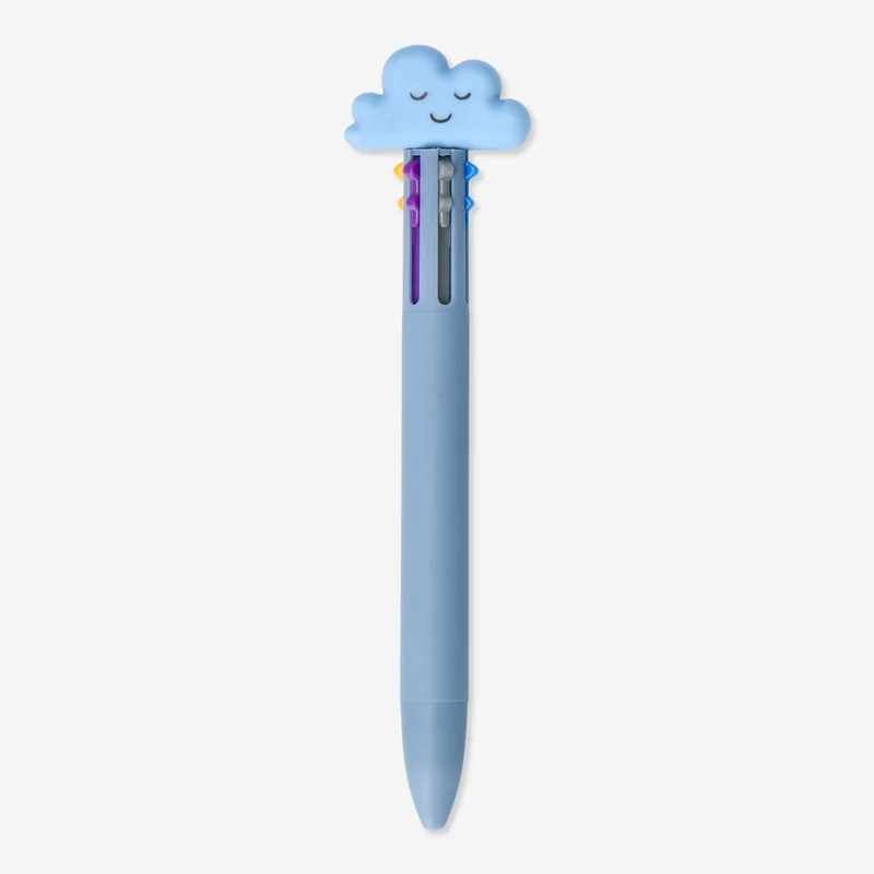 Multi-coloured ballpoint pen. Erasable