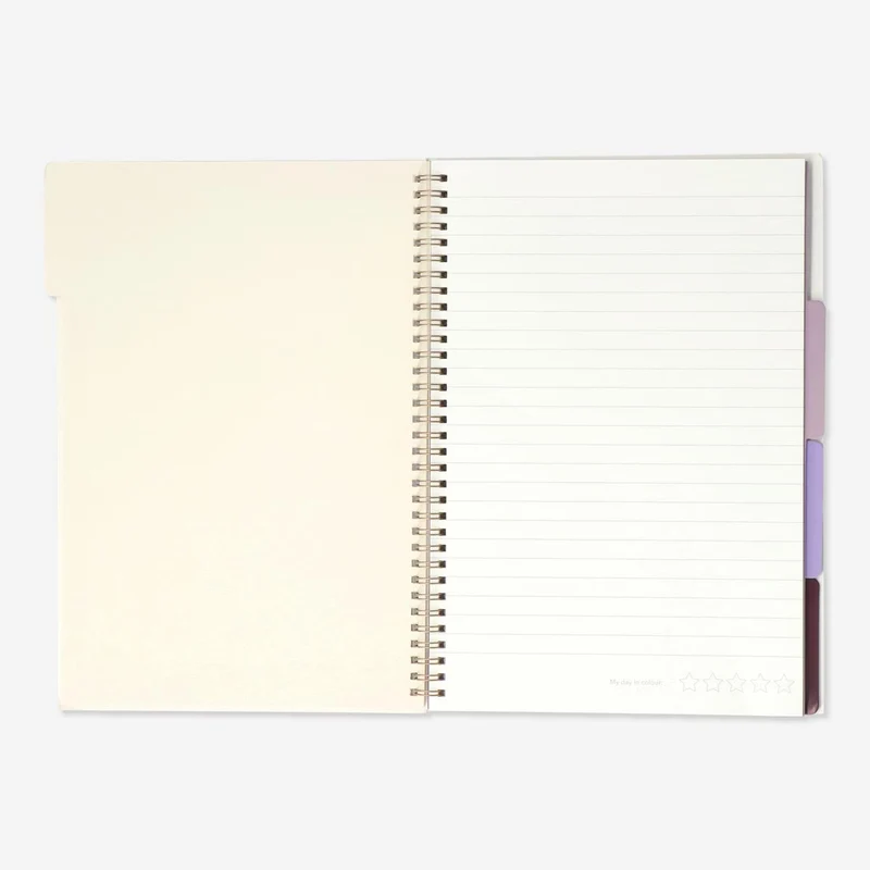 Notebook with page markers. A4