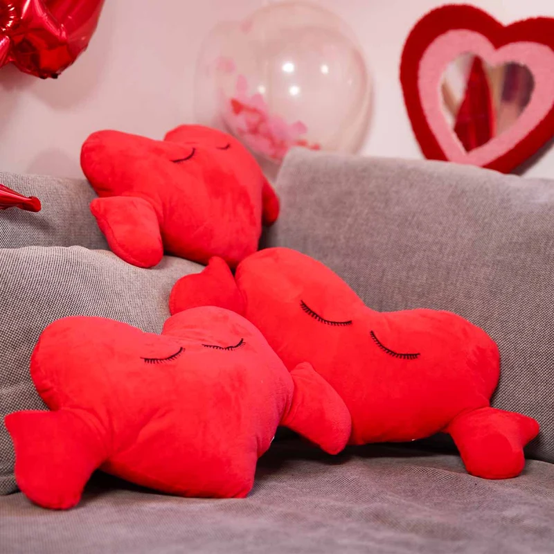 Heart shaped cushion with arms