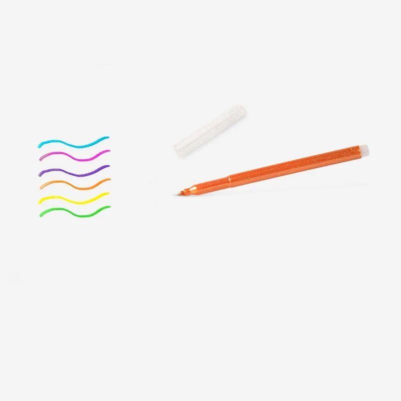 Glitter markers. 6 pcs