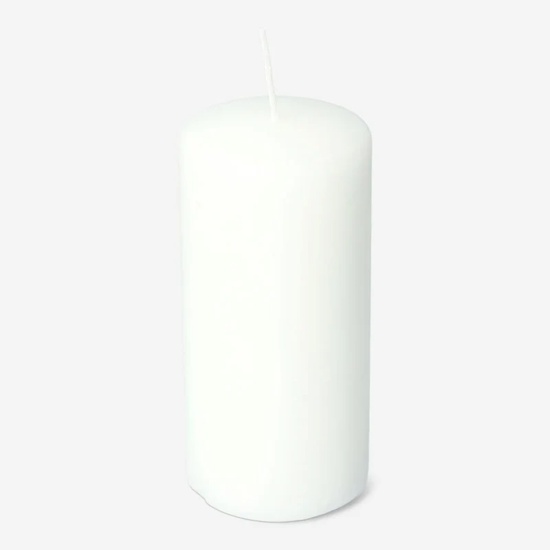 White Pillar Candle - 14 cm