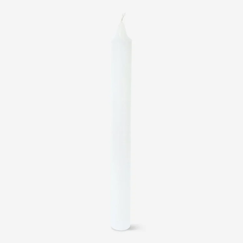 White Dinner Candle - 24 cm