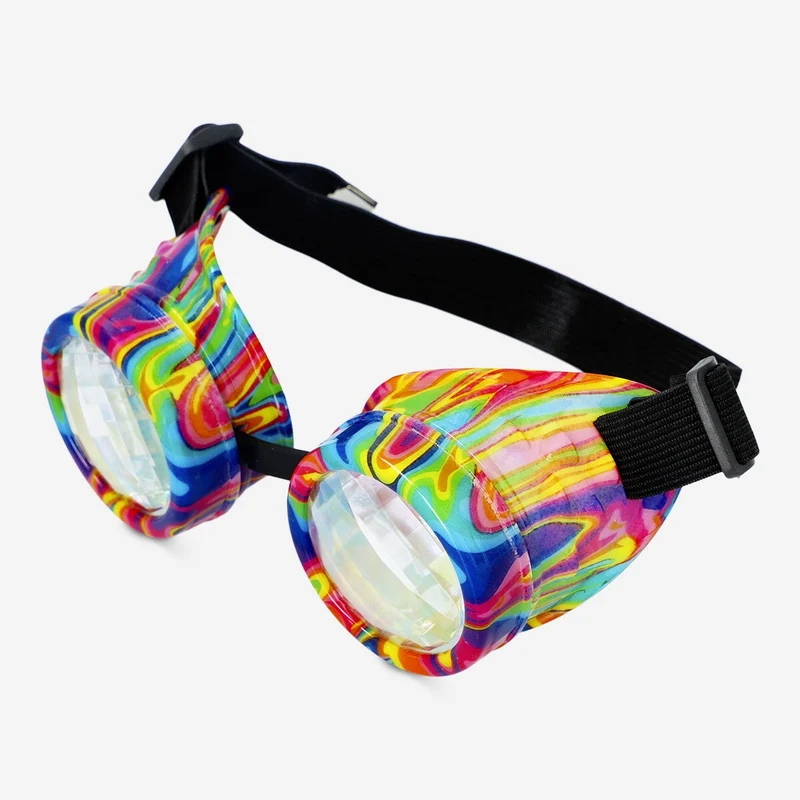 Multi coloured dizzy glasses