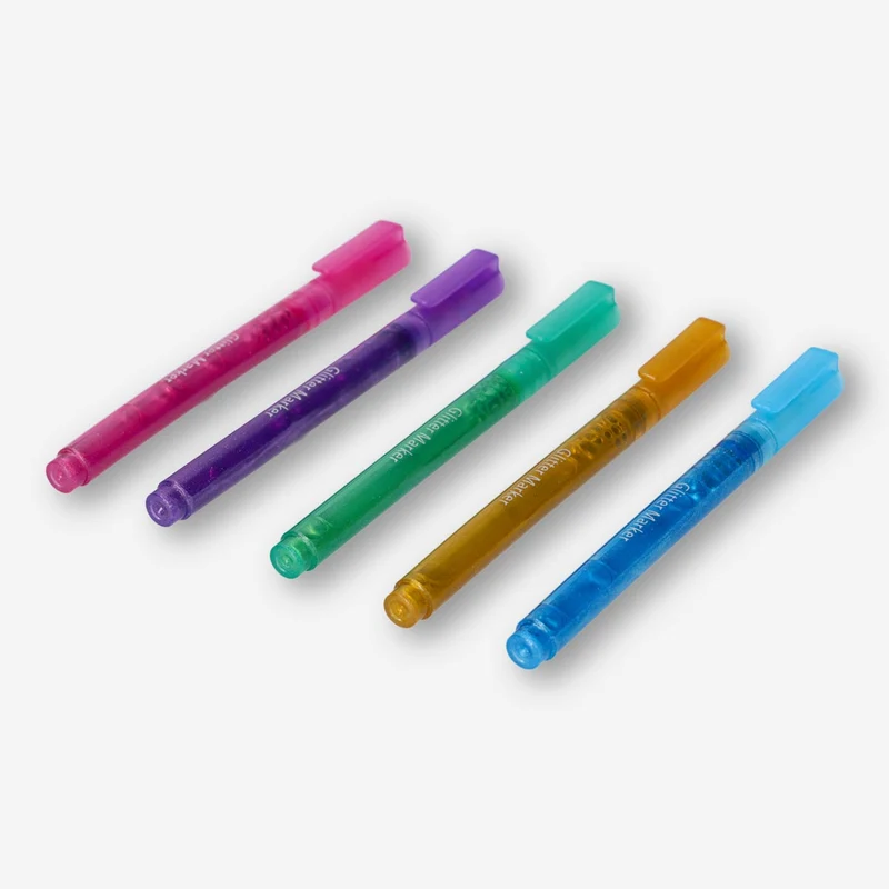 Glitter markers. 5 pcs