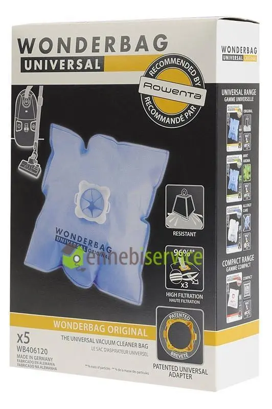 Sacchi universali per aspirapolvere microfibra 5pz Universale