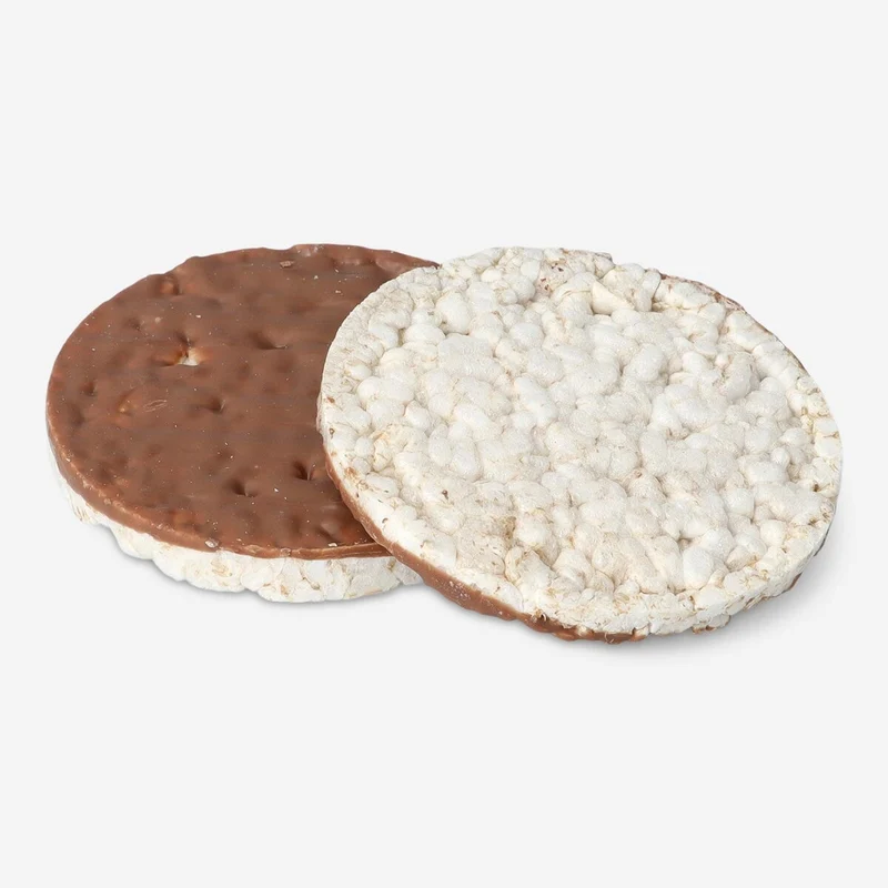 Rice cake with milk chocolate
