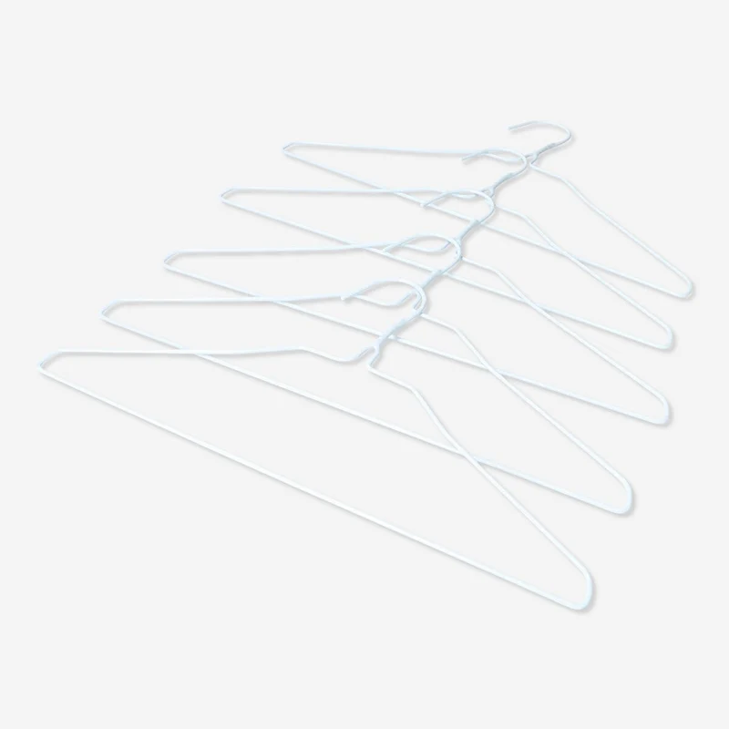 White Metal Hangers - 5 pcs