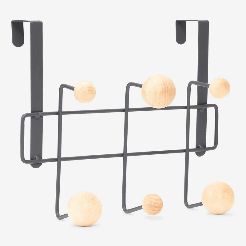 Hook rack for a door