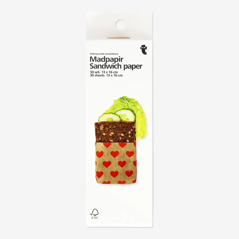 Sandwich wrapping paper