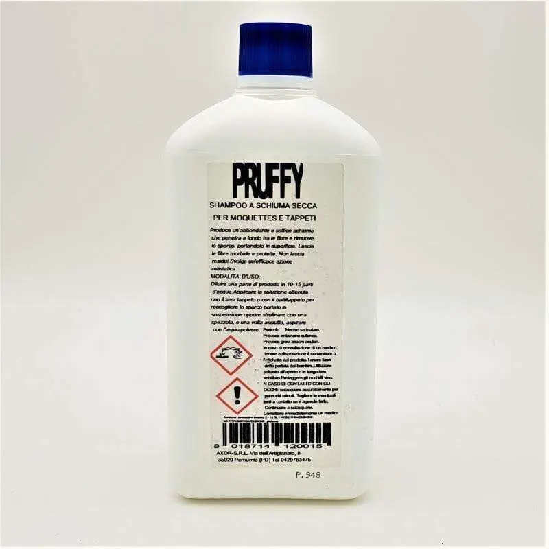 Detergente a schiuma secca per tappeti e moquettes "pruffy" Axor