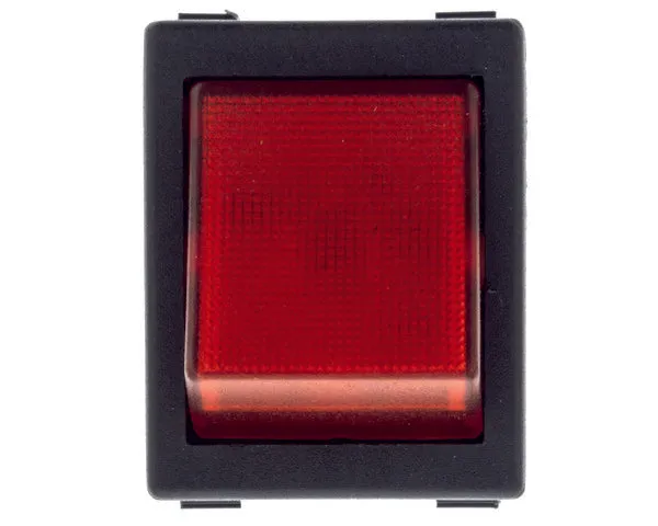 Pulsante lavastoviglie rosso 22x30mm