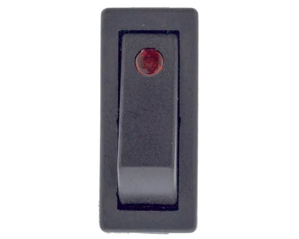 Interruttore unipolare rosso 11x30mm spia