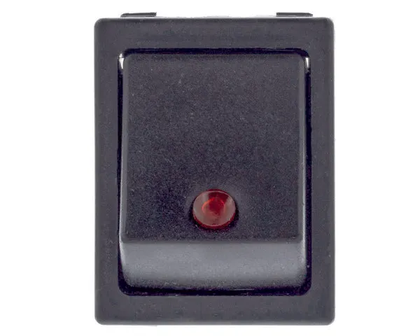 Interruttore unipolare rosso 25x31mm spia