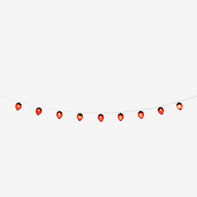 Strawberry string lights. 285 cm