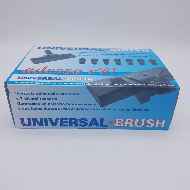 Spazzola Universale con Ruote per Aspirapolvere – 7 Raccordi Inclusi – Ideale per Pavimenti, Parquet, Moquette e Tappeti
