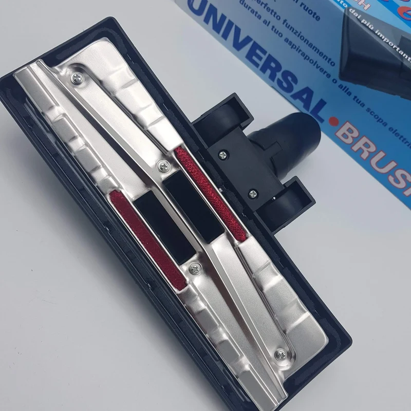 Spazzola Universale con Ruote per Aspirapolvere – 7 Raccordi Inclusi – Ideale per Pavimenti, Parquet, Moquette e Tappeti