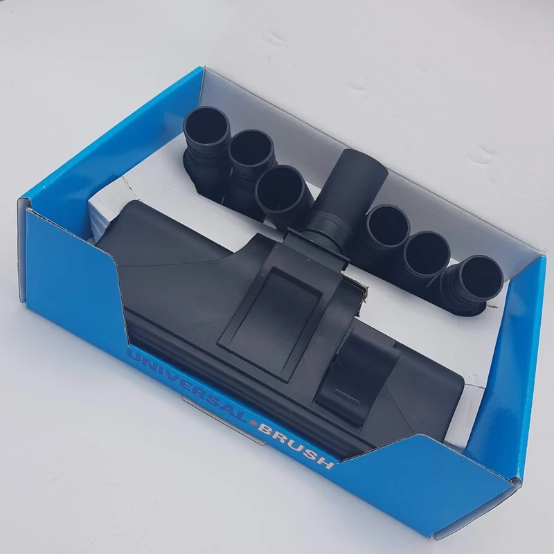 Spazzola Universale con Ruote per Aspirapolvere – 7 Raccordi Inclusi – Ideale per Pavimenti, Parquet, Moquette e Tappeti