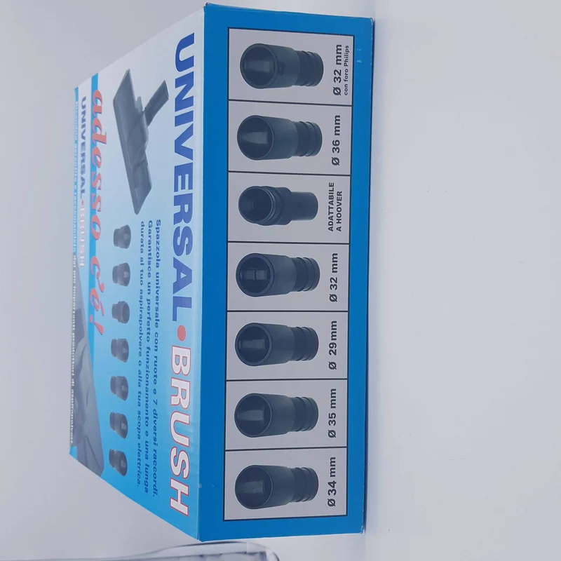 Spazzola Universale con Ruote per Aspirapolvere – 7 Raccordi Inclusi – Ideale per Pavimenti, Parquet, Moquette e Tappeti