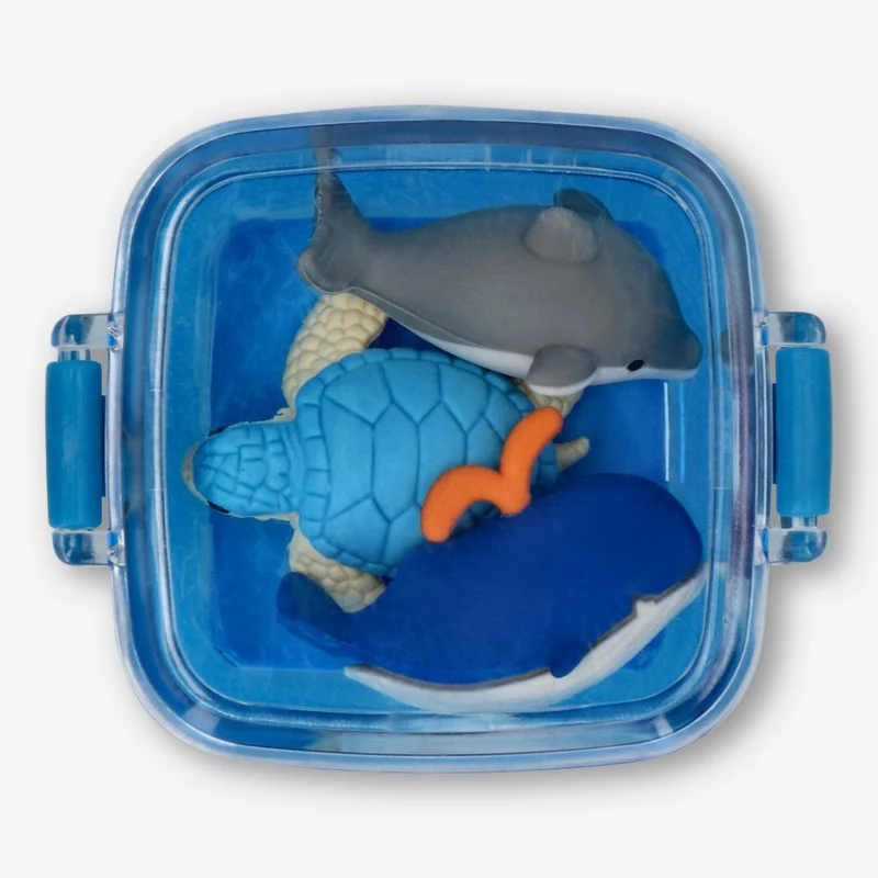 Sea animal erasers in box - 3 pcs