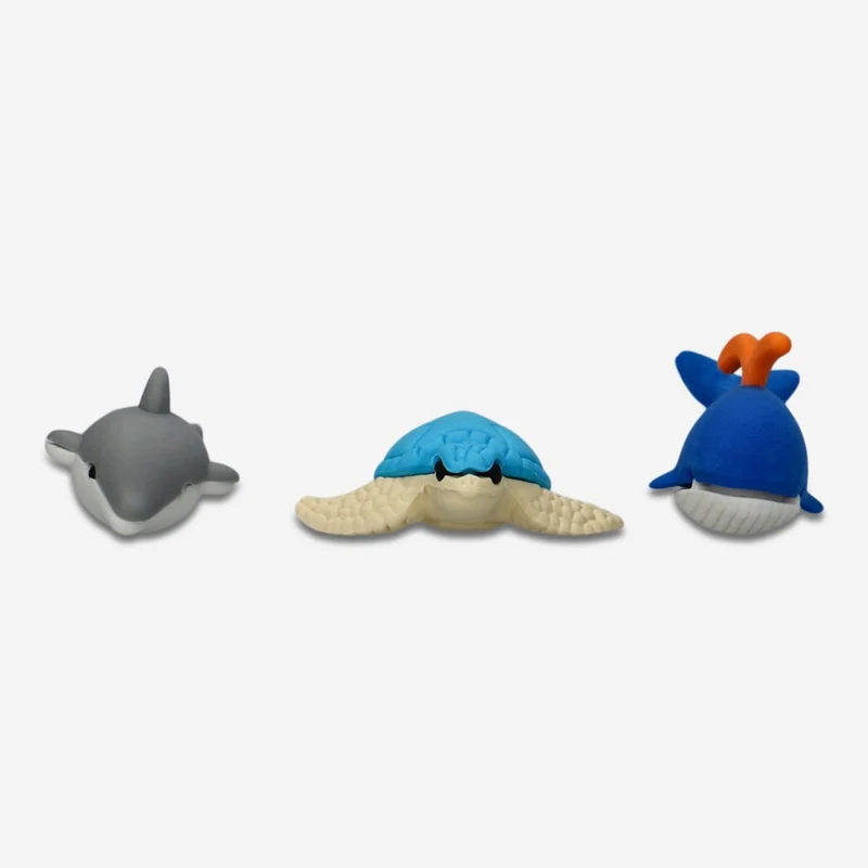 Sea animal erasers in box - 3 pcs