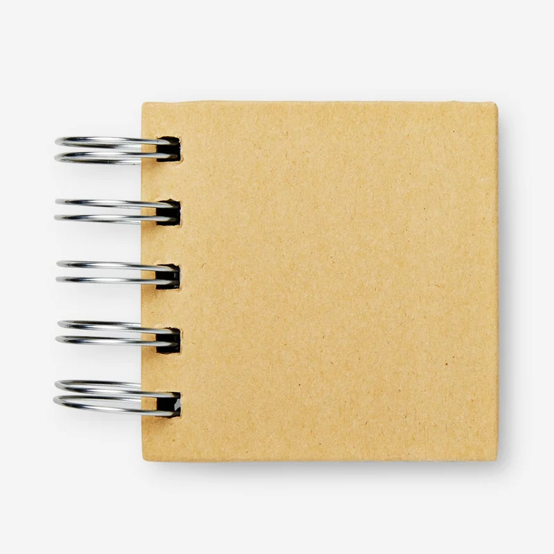 Sticky Memos Set with Beige Spiral Binding