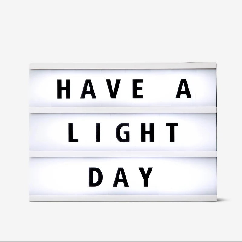 Light box letters. A4