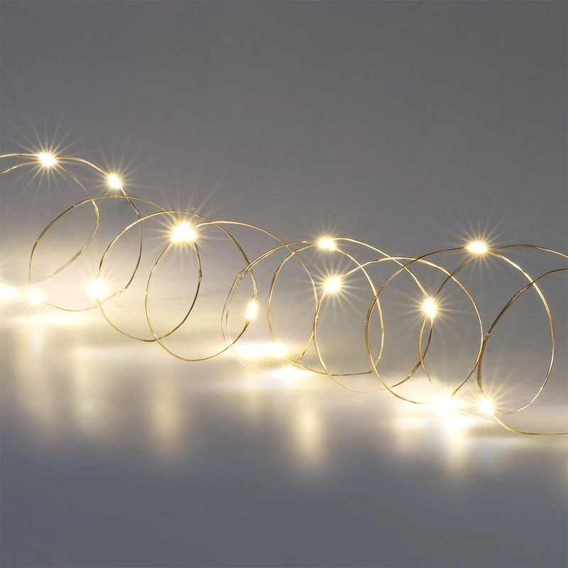 Silver string lights - 220 cm