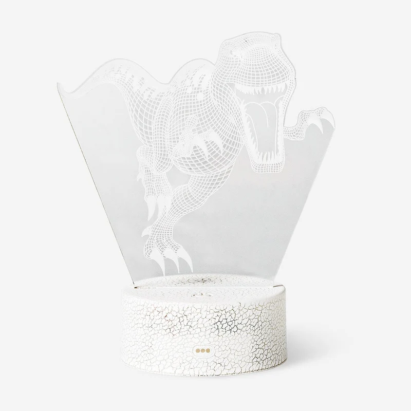 Multi coloured effect lamp - 3D dinosauer