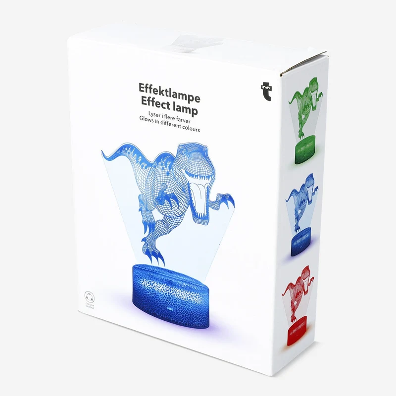 Multi coloured effect lamp - 3D dinosauer