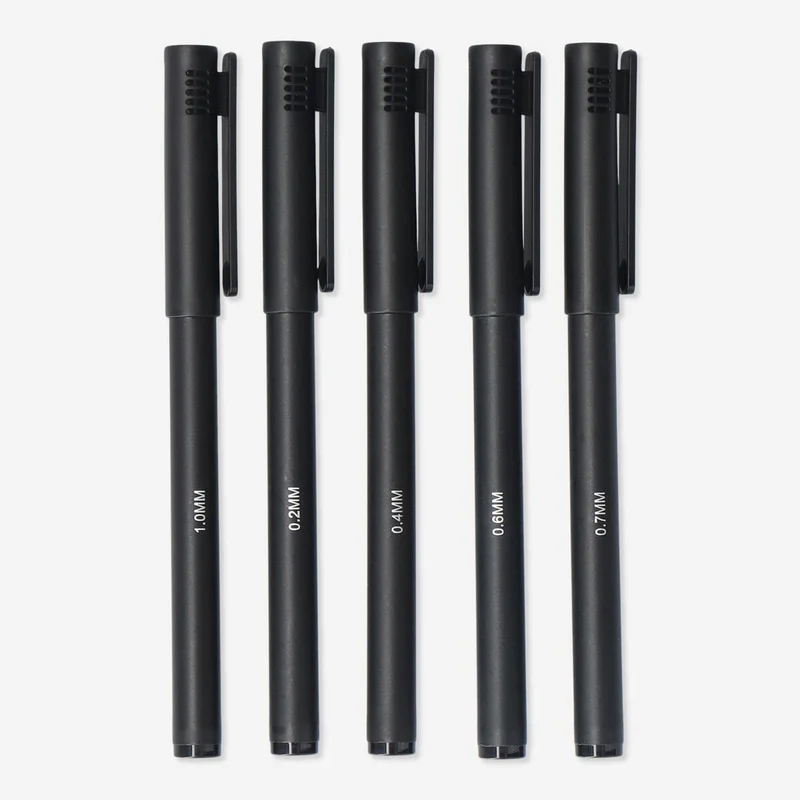 Drawing pens. 5 pcs