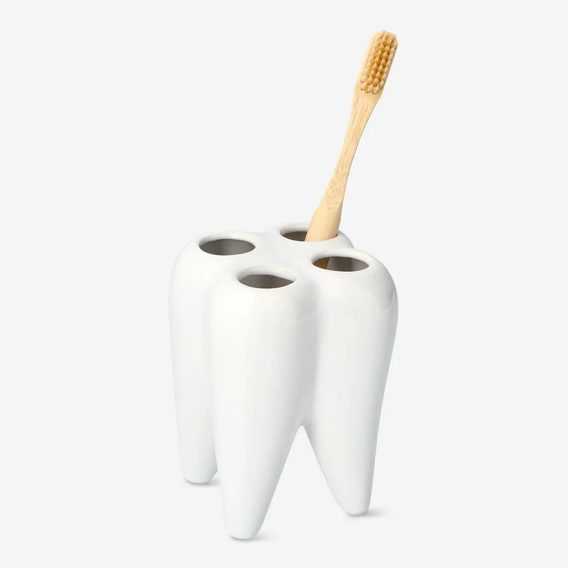 Tooth-Shaped Toothbrush Holder