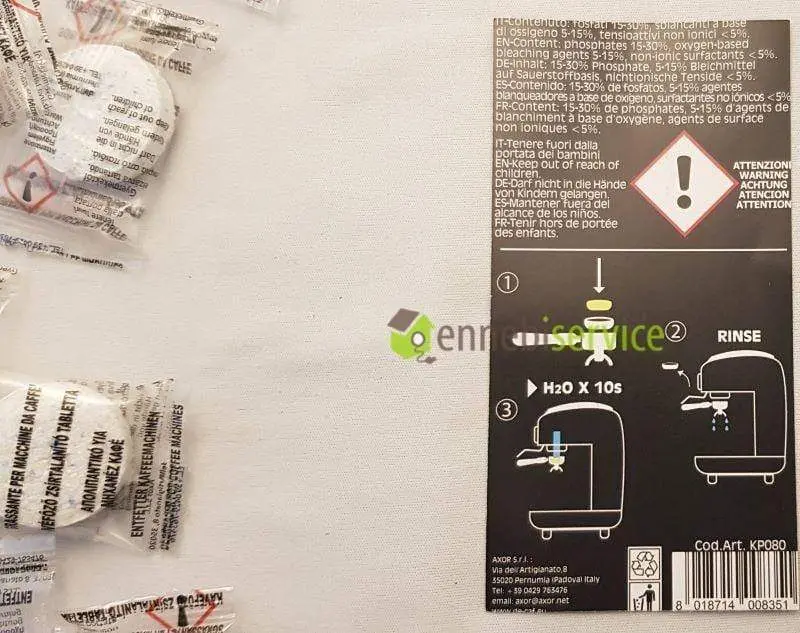 Coffee maker 12 pastiglie sgrassanti per portafiltro macchina da caffè Axor