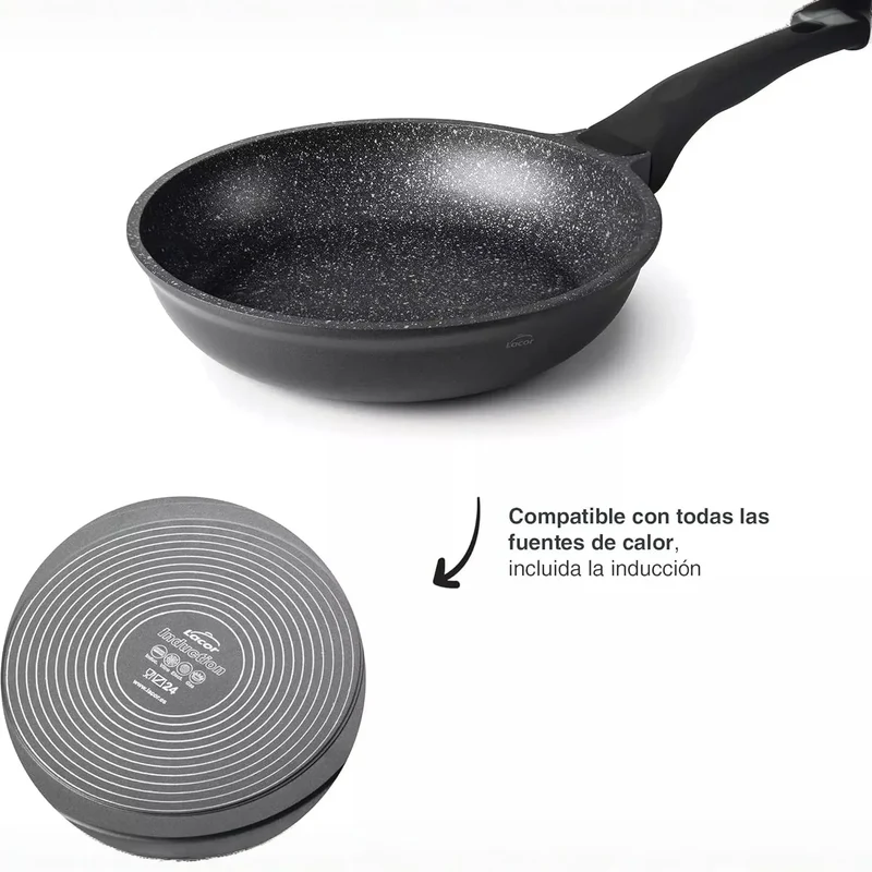 LACOR Padella Eco-Pietra Alluminio Fuso 28cm - Modello 24128