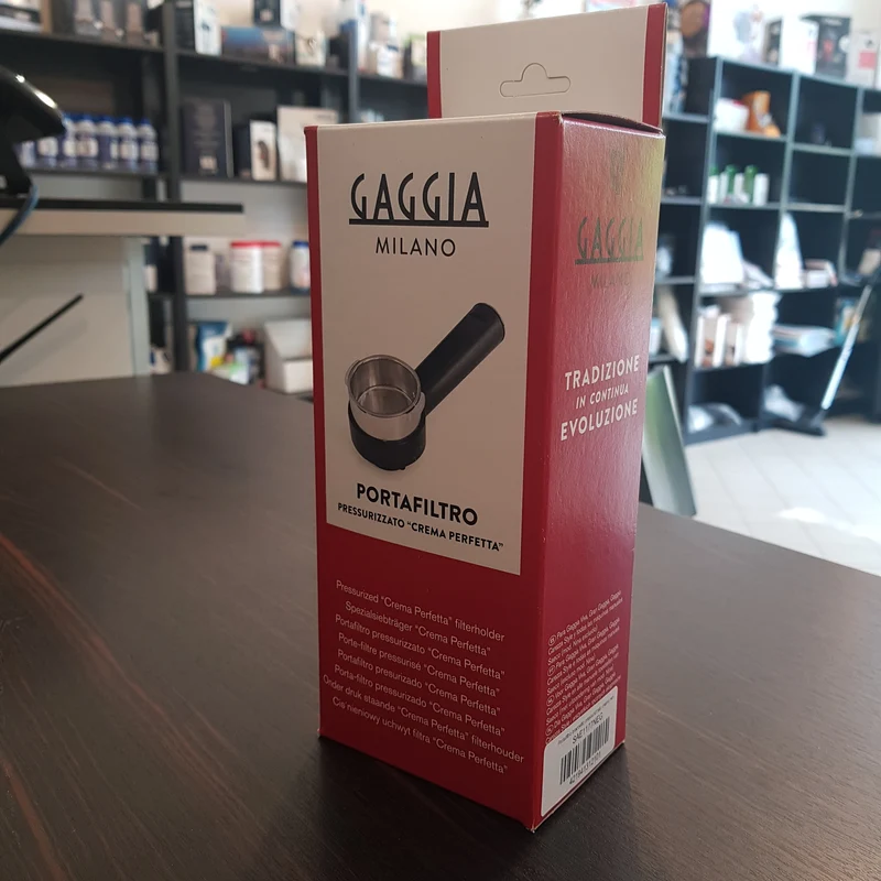Portafiltro Pressurizzato Crema Nero per Macchine Manuali Saeco e Gaggia (escluse "Nina") – Ricambio Originale
