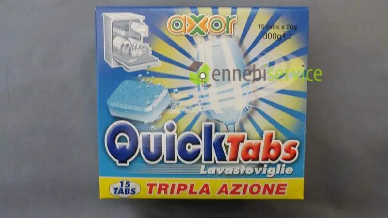 Detergente per lavastoviglie "quick tabs" 15 tav Axor