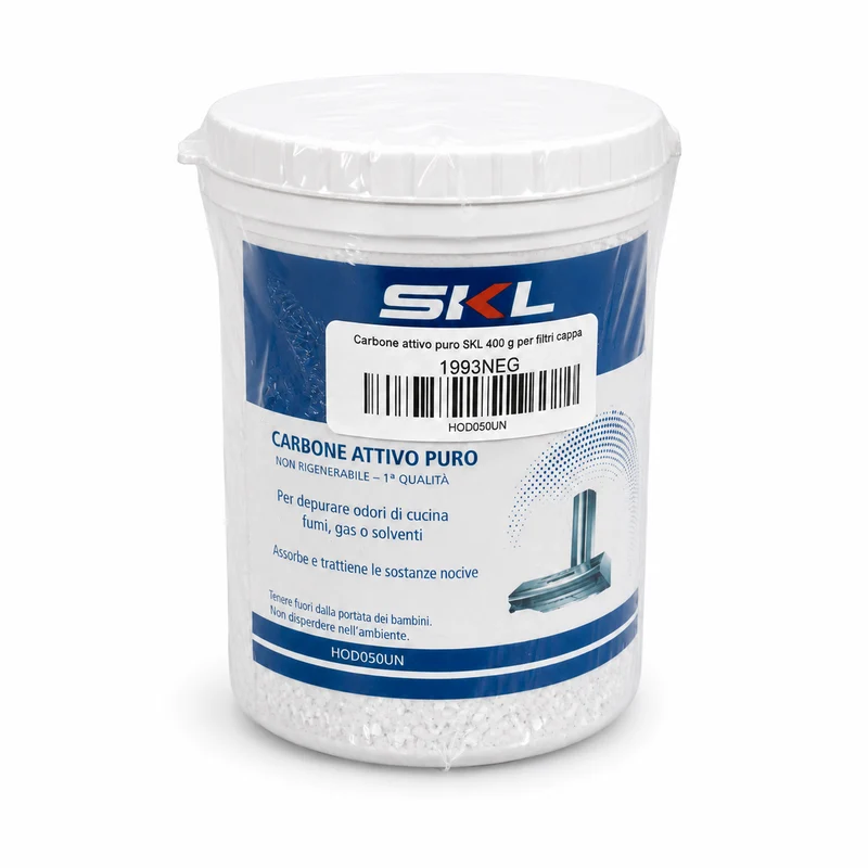 Carbone attivo puro SKL 400 g per filtri cappa HOD050UN